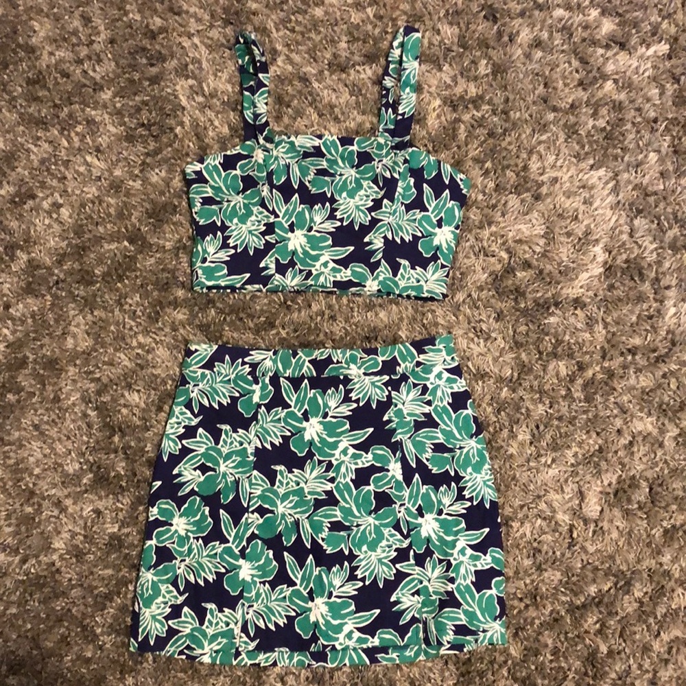 Two piece top and skirt